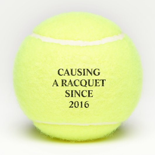 Het veroorzaken van een Racquet sinds Gepersonalis Tennisballen (Achterkant)