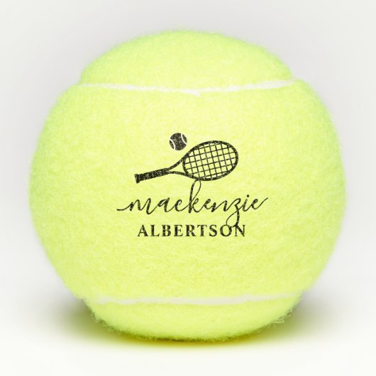 Het veroorzaken van een Racquet sinds Gepersonalis Tennisballen (Voorkant)