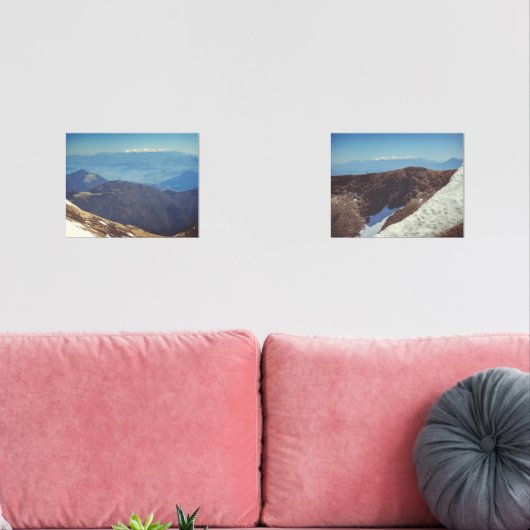 Het veroveren van met sneeuw bedekte bergen muurkunst sets (Woonkamer)