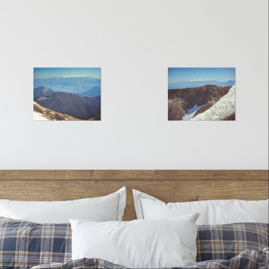 Het veroveren van met sneeuw bedekte bergen muurkunst sets (Slaapkamer)