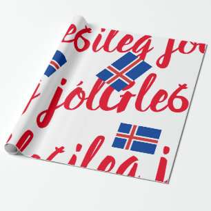 Het Verpakkende Document van Kerstmis van IJsland Cadeaupapier