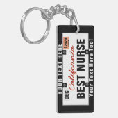 Het verpleegkundige Bord van de Vergunning van de  Sleutelhanger (Voorkant Links)