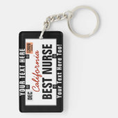 Het verpleegkundige Bord van de Vergunning van de  Sleutelhanger (achterkant)