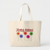 Het verpleegkundige Hulpgeschenken-Floral Ontwerp Grote Tote Bag (Voorkant)