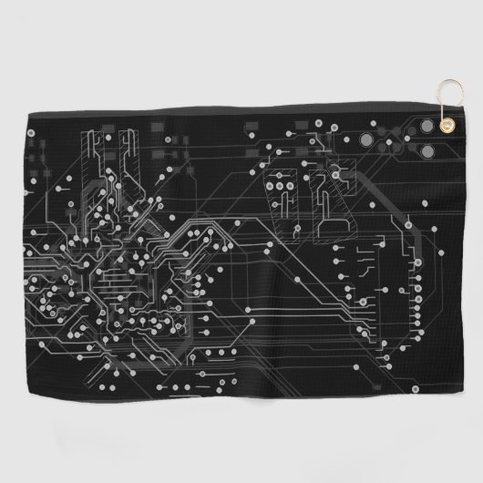 Het verpletteren van Abstract Proces Electronic Ge Golfhanddoek (Horizontaal)