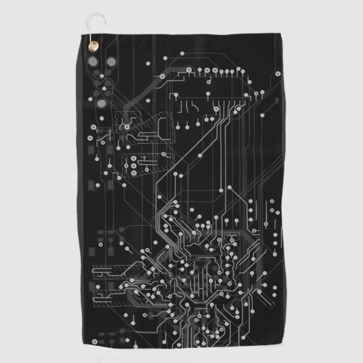 Het verpletteren van Abstract Proces Electronic Ge Golfhanddoek (Voorkant)