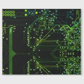 Het verpletteren van Groene Abstracte Elektronisch Cadeaupapier (Vlak)