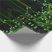 Het verpletteren van Groene Abstracte Elektronisch Cadeaupapier (Hoek)