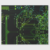 Het verpletteren van Groene Abstracte Elektronisch Cadeaupapier (Vlak)