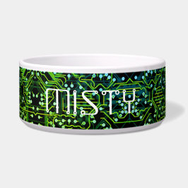 Het verpletteren van Groene Abstracte Elektronisch Voerbakje