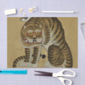 Het verpletteren van Tiger Minhwa met Magpie Tissuepapier (Craft)