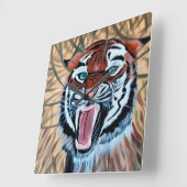 Het verpletteren van tijger langer op paraatheid vierkante klok (Hoek)