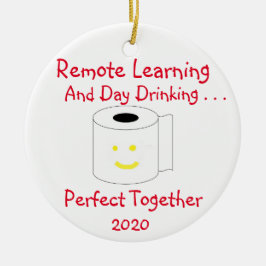 Het verre Leren en Dag Drink Perfect samen Keramisch Ornament