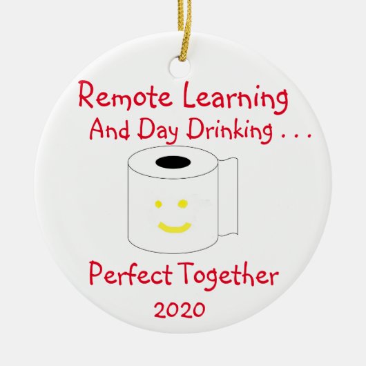 Het verre Leren en Dag Drink Perfect samen Keramisch Ornament (Voorkant)