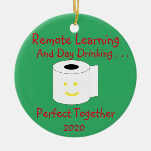 Het verre Leren en Dag Drink Perfect samen Keramisch Ornament (Voorkant)