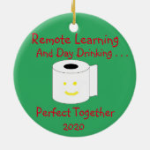 Het verre Leren en Dag Drink Perfect samen Keramisch Ornament (Achterkant)