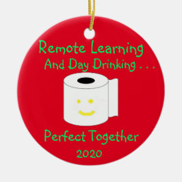 Het verre Leren en Dag Drink Perfect samen Keramisch Ornament
