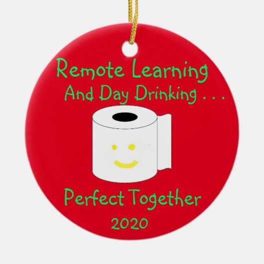 Het verre Leren en Dag Drink Perfect samen Keramisch Ornament (Voorkant)