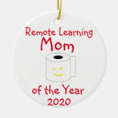 Het verre Leren Mam van het Jaar Keramisch Ornament (Voorkant)