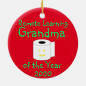 Het verre Leren oma van het Jaar Keramisch Ornament (Achterkant)