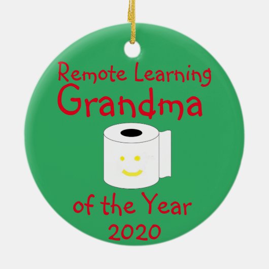 Het verre Leren oma van het Jaar Keramisch Ornament (Achterkant)