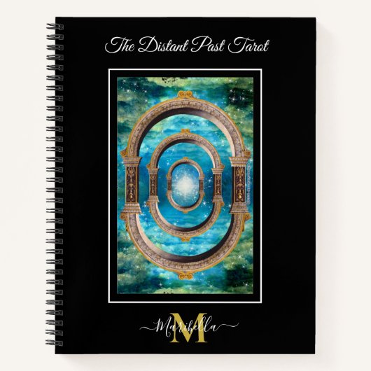 Het verre verleden Tarot Deck Kaart steunt Monogra Notitieboek (Voorkant)