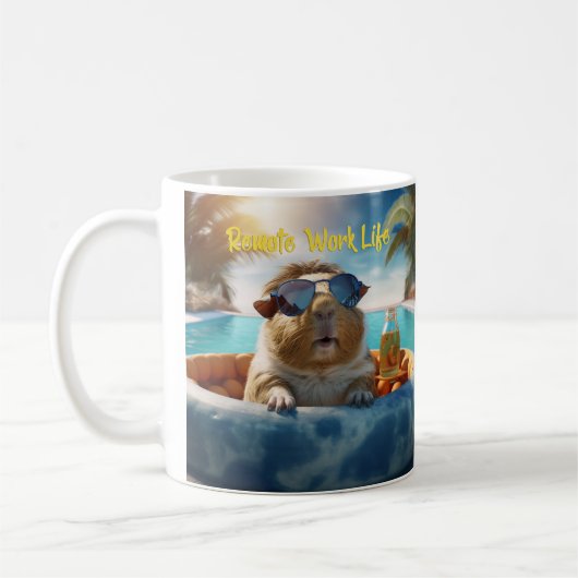 Het verre Werk Leven Guinee Pig Koffie Mok (Links)