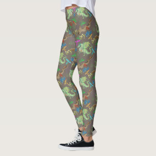 Het verrukte BosPatroon van de Draak Leggings