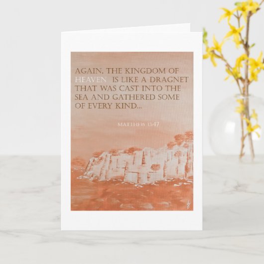 Het Vers van de bijbel: Het 13:47 Kaart (Gele Bloem)