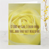 Het Vers van de bijbel over het Helen Kaart (Gele Bloem)