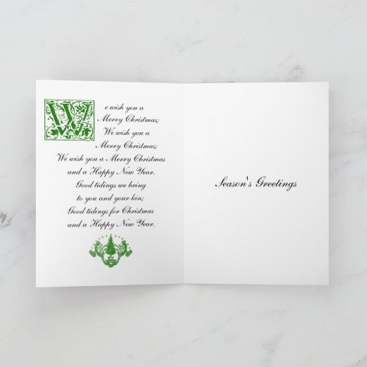 Het vers van het comfort en van de vreugde feestdagen kaart (Binnen)