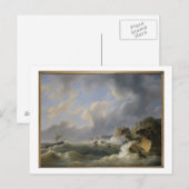 Het verschepen van een Kustlijn in een Rough Zee ( Briefkaart (Voorkant / Achterkant)