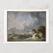Het verschepen van een Kustlijn in een Rough Zee ( Briefkaart (Voorkant)