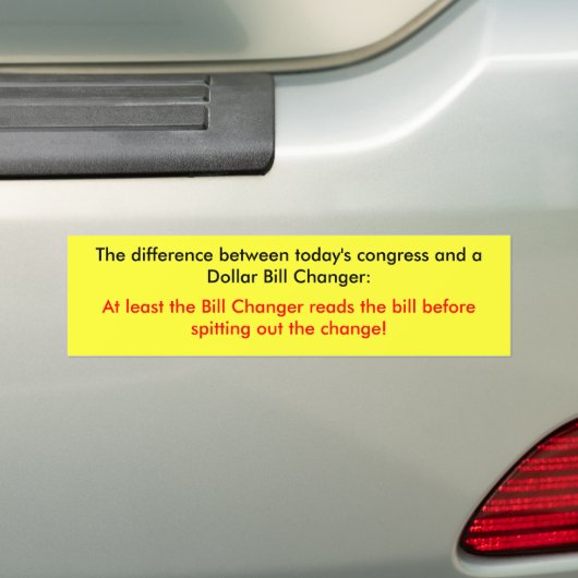 Het verschil bumpersticker (Op auto)