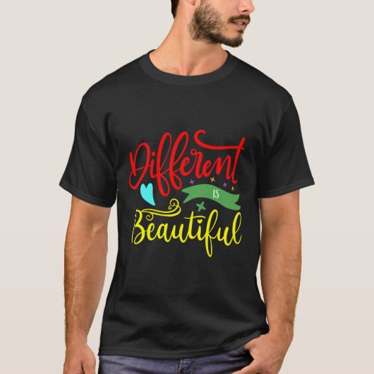 Het verschil in bewustzijn van autisme is mooi t-shirt (Voorkant)