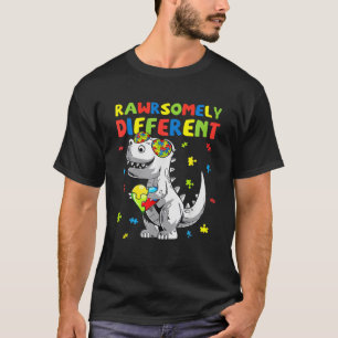 Het verschil in bewustzijn van dinosaur autisme t-shirt