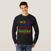 Het verschil is dat autisme bewust is t-shirt (Voorkant volledig)