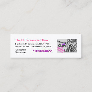 Het verschil is Duidelijke Visitekaartjes
