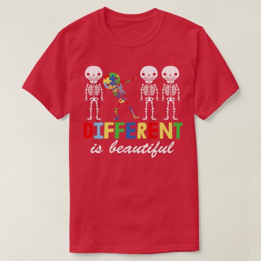 Het verschil is een mooie Autisme-abbing T-shirt (Design voorkant)