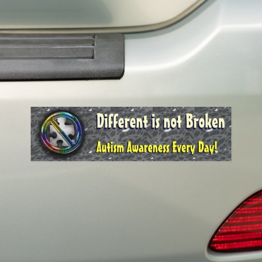 Het verschil is geen Gebroken Sjabloon van de Slog Bumpersticker (Op auto)