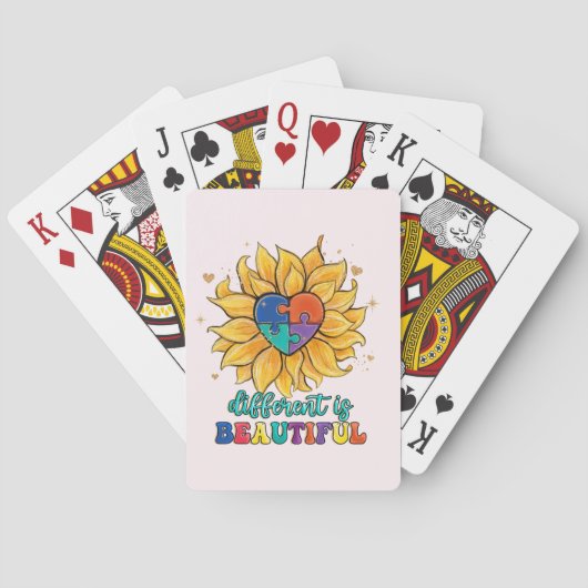 Het verschil is mooie autisme pokerkaarten (Achterkant)