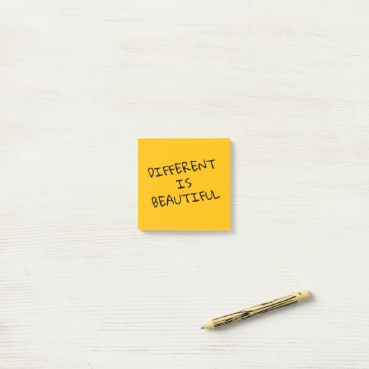 Het verschil is prachtig positief Gezegde Post-it® Notes (Op bureau)