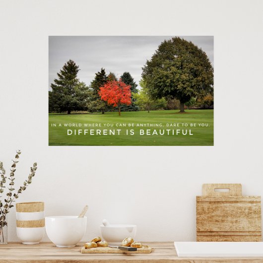 Het verschil is prachtig Poster (Keuken)