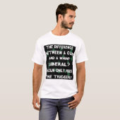 Het verschil tussen een Pistool en een glanzend li T-shirt (Voorkant volledig)