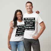 Het verschil tussen een Pistool en een glanzend li T-shirt (Unisex)