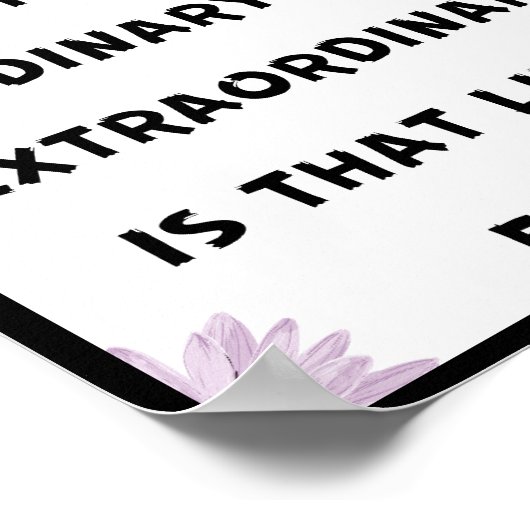 Het verschil tussen gewoon en buitengewoon poster (Hoek)