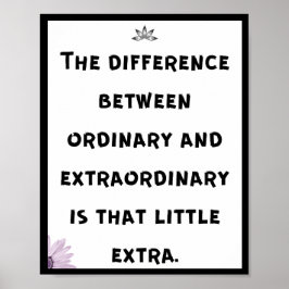 Het verschil tussen gewoon en buitengewoon poster