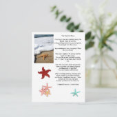 Het verschil van één, Starfish verhaal. Briefkaart (Staand voorkant)