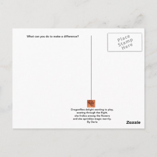 Het verschil van één, Starfish verhaal. Briefkaart (Achterkant)