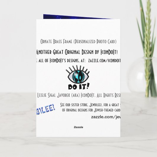 Het versierd Lijst van het Messing (de Kaart (Achterkant)